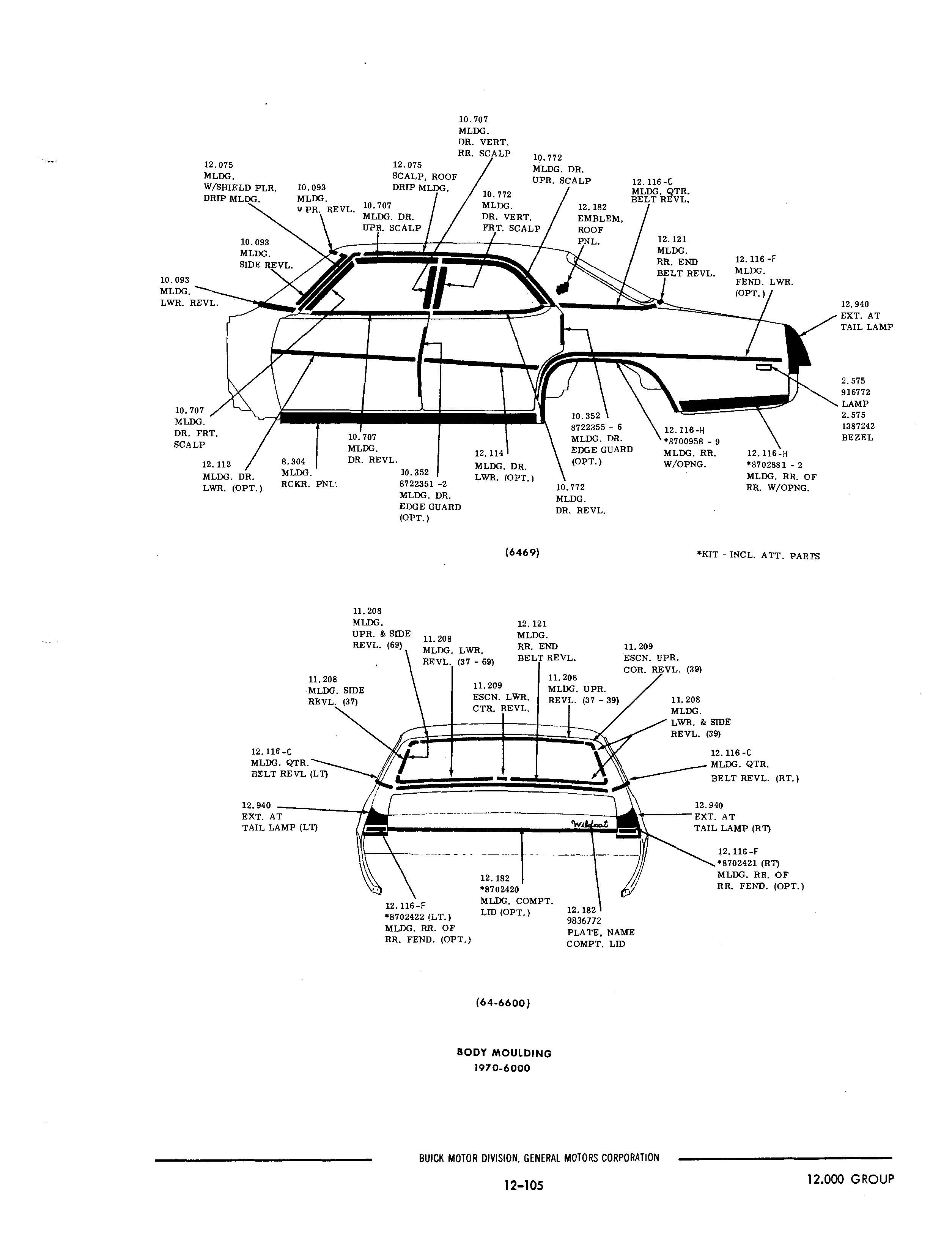 Buick 19401972 Parts illustrations / Buick Chassis And Body